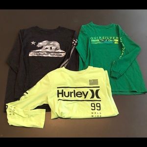 3 boys long sleeve - Hurley quicksilver ca rep